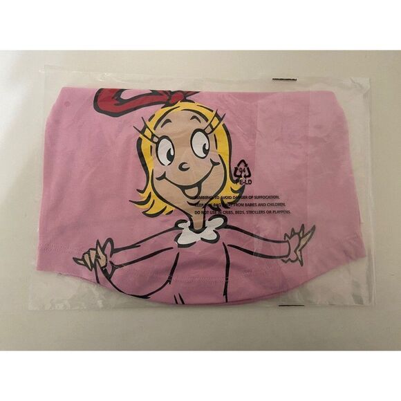 Hanna Andersson Dr. Seuss Grinch Cindy Lou Who Pink Tee Girls Size 90 US 3T NEW